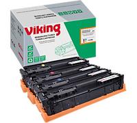 Viking 203X Compatible HP Toner Cartridge CF540X / CF541X / CF543X / CF542X Black, Cyan, Magenta, Yellow Pack of 4 Multipack