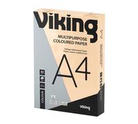 Viking A4 80gsm Copy Paper - 500 Sheets (1 Ream) Pastel Salmon Pink