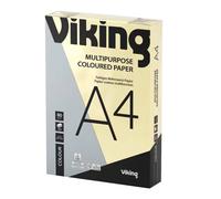 Viking A4 80gsm Copy Paper - 500 Sheets (1 Ream) Pastel Yellow