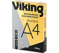 Viking A4 Coloured Paper Bright Yellow 80 gsm 500 Sheets