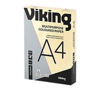 Viking A4 Coloured Paper Cream 160 gsm 250 Sheets