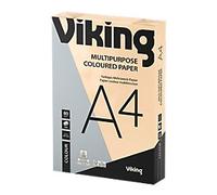 Viking A4 Coloured Paper Salmon 80 gsm Smooth 500 Sheets