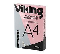 Viking A4 Coloured Paper Pink 160 gsm Smooth 250 Sheets