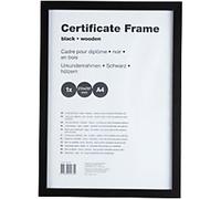 Viking A4 Picture Frame Black Wood 3904299 21 (W) x 29.7 (H) cm