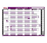 Viking Academic Year Planner 2027, 2028 English 96 (W) x 61 (H) cm Purple