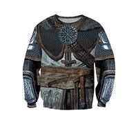 Viking Armor Tattoo 3D Printed Hoodies Harajuku Fashion Hooded Sweatshirt Unisex Casual Jacket Zip Hoodie