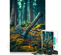 Viking Axe 1000-piece Jigsaw Puzzles Brain Training Fun Tight Interlock No Gaps Bonding Activity for Loved Ones (50x75cm)
