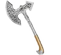 Viking Axe PU Foam Axe Toy Props, Plastic Battle Axe Costume Halloween Axe Cosplay Accessories Gold