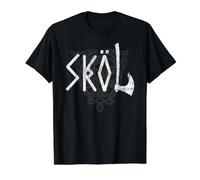 Viking Axe Skol Norse Value Graphic T-Shirt, Men, Black, XL