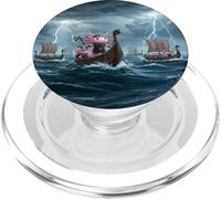 Viking Axolotl Raiding the High Seas PopSockets PopGrip for MagSafe