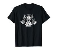 Viking Battle Axes, Helmet and Valknut T-Shirt