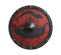 Viking Battle Shield Tin Sign Vintage Style Home Bar Garden Wall Plaque Decor Metal Poster 8x8 Inch