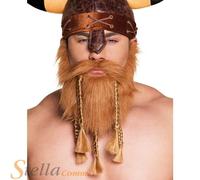 Boland Viking Beard With Elastic, Mens Facial Hair, Fake Beard, Viking Fancy Dress Accessory, Mens Beard, Brown
