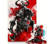 Viking Berserk Jigsaw 1000 Pieces for Teenagers Mind Boost Fun Zero Gap Captivating Leisure for Cozy Indoors (38x26cm)