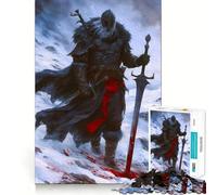 Viking Berserk Snow Knight 1000-piece Jigsaw Puzzles Brain Focus Game Expert Cutting Craftsmanship Fascinating Hobby for Idle Moments (38x52cm)