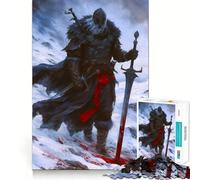 Viking Berserk Snow Knight 1000 Pieces Puzzles for Teenagers Mind Boost Fun High Accuracy Cutting Craft Calming Mental Break Activity (38x26cm)