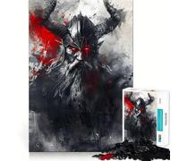 Viking Berserk Warrior Jigsaw 1000 Pieces Focus Building Toy Zero Gap Rewarding Activity for Rainy Days (50x75cm)