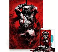 Viking Berserker Jigsaw 1000 Pieces Memory Skill Fun Smooth Edge Perfect Interlock Fun-filled Way to Fill Empty Hours (50x75cm)