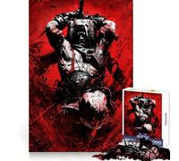 Viking Berserker Jigsaw Puzzles 1000 Pieces Cognitive Skill Gentle Pastime Solid Lock Unique Xmas Gift (50x75cm)