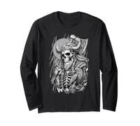 Viking Berserker Skeleton Axe Warrior Long Sleeve T-Shirt