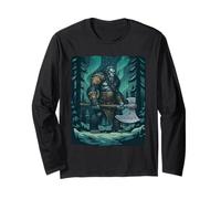 Viking Bigfoot - Sasquatch Yeti Cryptids Long Sleeve T-Shirt