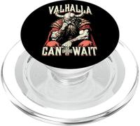 Viking Birthday Valhalla Can Wait Old Age Norse Warrior Dad PopSockets PopGrip for MagSafe