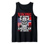 Viking Blood American by Birth Norway Pride Tank Top