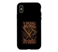 Viking Blood Runs Through My Veins - Epic Sepia Style - Axe Case for iPhone X/XS