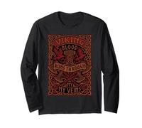Viking Blood Runs Through My Veins Mjolnir Ravens Long Sleeve T-Shirt