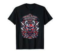Viking Blood Runs Through My Veins Nordic Ancestry Warrior Value Graphic T-Shirt
