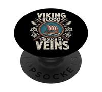 Viking Blood Runs Through My Veins Norse Mythology Valhalla PopSockets Adhesive PopGrip