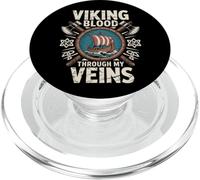 Viking Blood Runs Through My Veins Norse Mythology Valhalla PopSockets PopGrip for MagSafe
