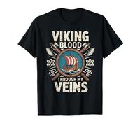 Viking Blood Runs Through My Veins Norse Mythology Valhalla T-Shirt
