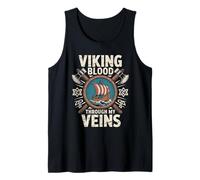 Viking Blood Runs Through My Veins Norse Mythology Valhalla Tank Top