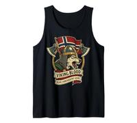 Viking Blood Runs Through My Veins Norway Flag Norwegian Ro Tank Top