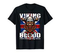 Viking Blood Runs Through My Veins UK British Vikings T-Shirt