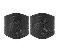 Viking Bracers Medieval Bracers Embossed Dragon Leather Arm Armer Cuff Gauntlet Gauntlet for Men Women 1 Pair, HBR064-WOLF-BLACK, common