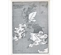 Viking Britain Map Print: A 9th Century British Isles Map - Print 10"x8" (25x20cm) (4323434)