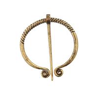 Viking Brooch, Vintage Viking Brooch, Medieval Cloak Pin, Penannular Brooch for Costume, Classic Apron Buckle Clasp, Clothes Fasteners Cloak Pin