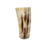 Viking By Heart OX Horn Cup, 5-6 Inch, 10 Oz Capacity, Handcrafted Original Horn Beer Tumbler for Men & Women, Cold Drink Cup, Viking Mead