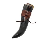 Viking by Heart Viking Drinking Authentic Horn with Adjustable Strap Holder|Presents for Dad on Birthday, Father's Day, Christmas from Daughter, Son|Unique Beer Gift for Men, Women, Husband, Boyfriend