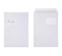 Viking C4 Peel and Seal Business Envelopes White 229 (W) x 324 (H) mm Window 100 gsm Pack of 75