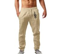 Viking Casual Trousers, Loose Harem Trousers with Wide Leg in Style, Men's Lightweight Linen Trousers, Long Cotton Lightweight Trousers, Men's Casual Beach Trousers, Linen Trousers, Lightweight Summer