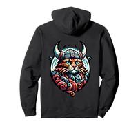 Viking Cat Warrior Nordic Norse for Women, Men, Kids Pullover Hoodie