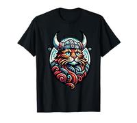 Viking Cat Warrior Nordic Norse for Women, Men, Kids T-Shirt