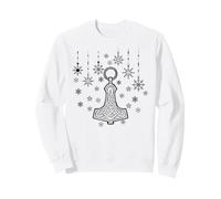 Viking christmas Thor's hammer Mjolnir scandinavian Yule Sweatshirt