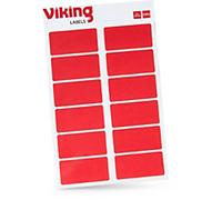 Viking Coloured Labels Adhesive Red 2.5 x 5 cm Pack of 320