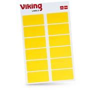 Viking Coloured Labels Adhesive Yellow 2.5 x 5 cm Pack of 320