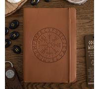 Viking Compass A5 Faux Leather Journal & Pen - Norse Mythology Gift