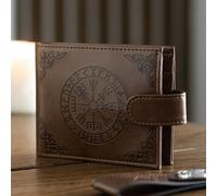 Viking Compass Faux Leather Wallet - Norse Symbol Gift For Travelers